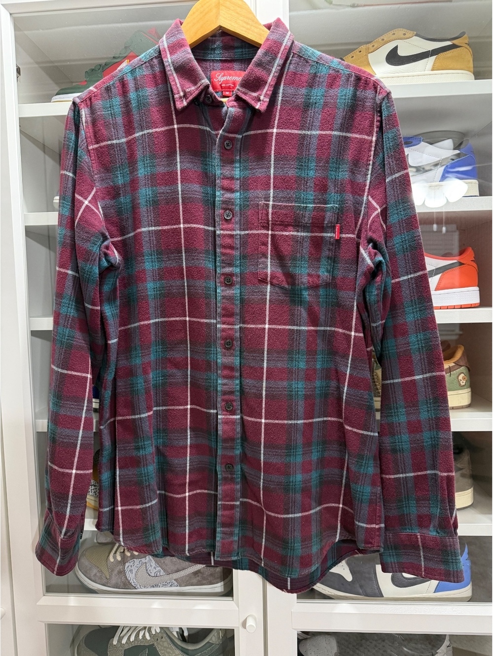 Supreme Tartan Flannel Button Up Shirt